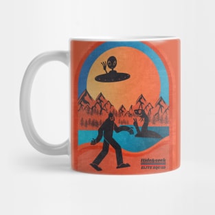 Hide And Seek.Retro Bigfoot Alien And Loch Ness Monster Mug